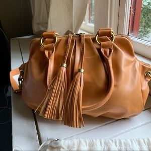 J. Crew Collection Italian Calfskin Bag, Tan/Camel